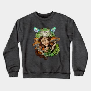Fairy Frog Girl Crewneck Sweatshirt